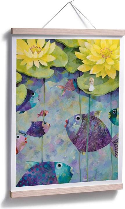 Actual product image Trenddeko Blanz - Yellow water lilies (40 x 50 cm)