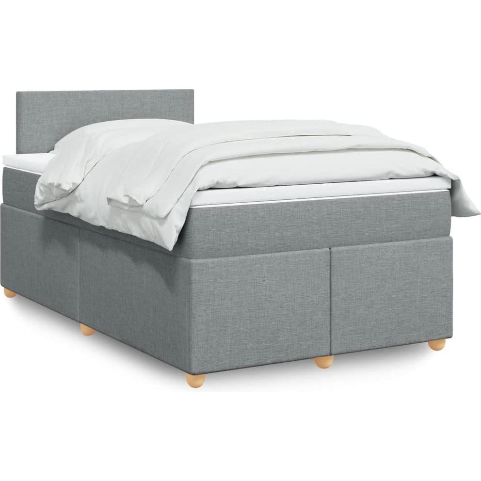 VidaXL, Bett, Bo x springbett mit Matratze 140 x 200 cm Stoff (140 x 200 cm)