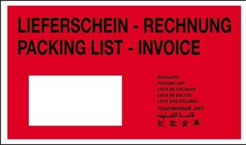 Energielabel Raja Documenthoezen 65 X 115 mm 60 micron zelfklevend rood (1000 Stuk)