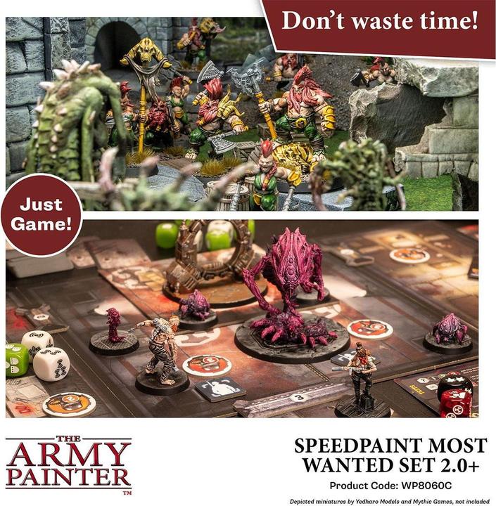 Produktbild The Army Painter Speedpaint Most Wanted Set 2.0 (Weiss, Silber, Orange, Gelb, Violett, Grün, Gold, Blau, Pink, Grau, Schwarz, Rot, Türkis, Braun, Substanz, 432 ml)