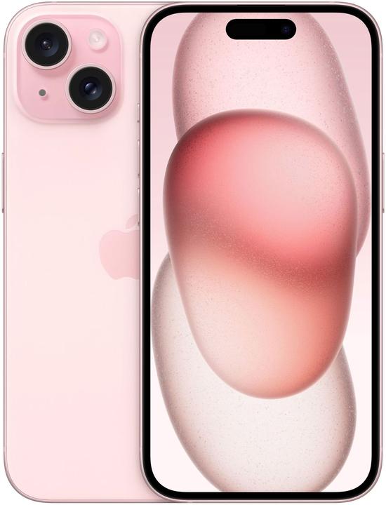 Apple iPhone 15 (256 Go, Pink, 6.10", SIM + eSIM, 48 Mpx, 5G)