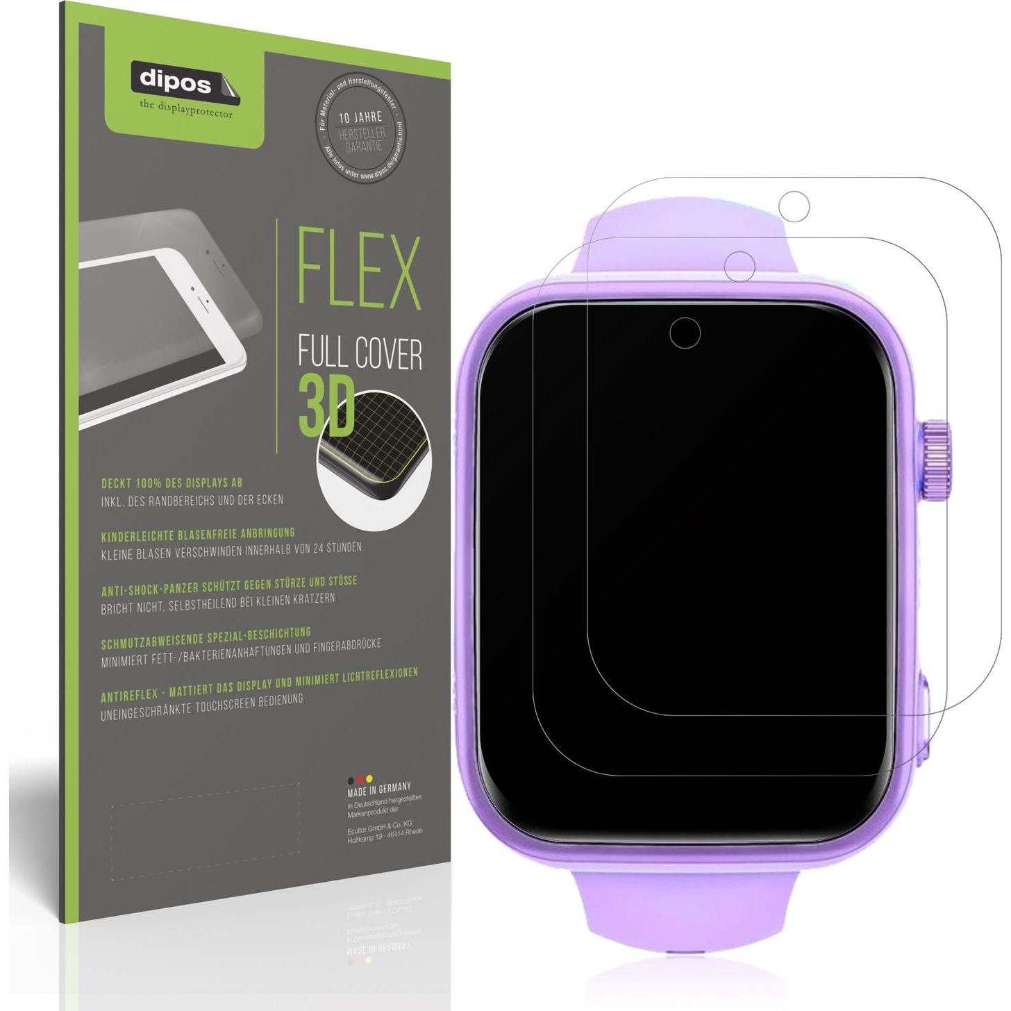 Dipos Full Cover Schutzfolie Matt, Smartwatch Schutzfolie, Transparent
