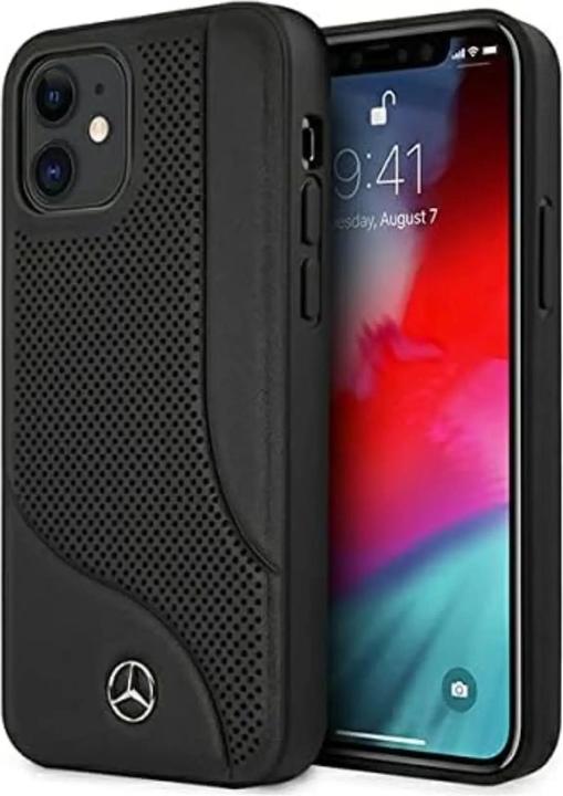 Image du produit Mercedes MEHCP12SCDOBK iPhone 12 mini 5,4" czarny/black hardcase Cuir Perforé Area (Apple iPhone 12 mini)