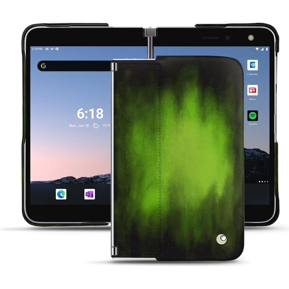 Noreve Lederschutzhülle (Microsoft Surface Duo 2), Smartphone Hülle, Grün