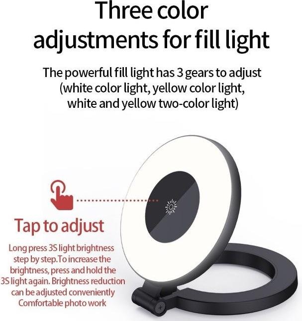 Produktbild MU Classic MagSafe Selfie Licht dimmbar, faltbar & magnetisch