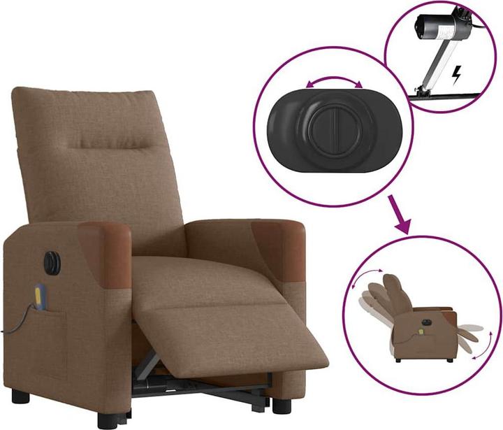 Produktbild vidaXL Massagesessel mit Aufstehhilfe