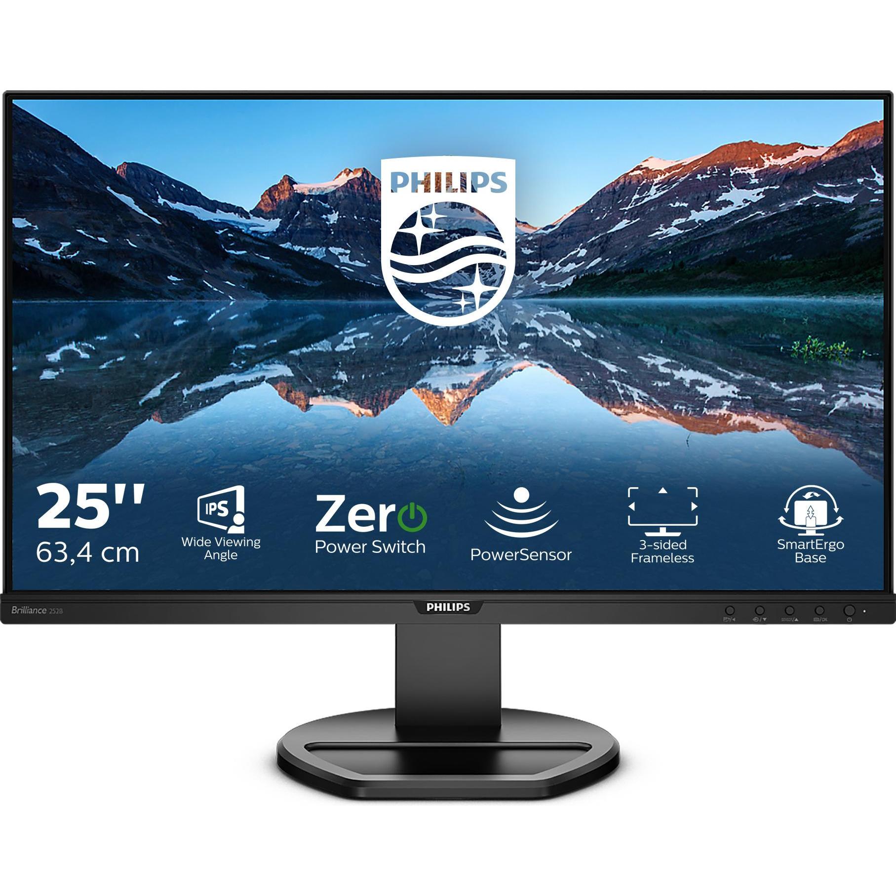 Philips B-Line-LCD-Monitor für PowerSensor 252B9 (1920 x 1200 Pixel, 25"), Monitor, Schwarz