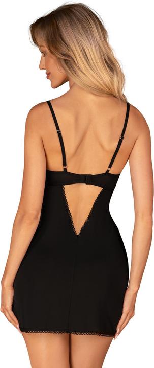 Produktbild Obsessive Rosenty Babydoll & String Schwarz/Lila (XL, XXL)