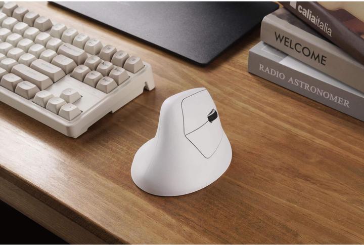 Actual product image Keychron M5 Wireless Mouse, white (Cable, Wireless)