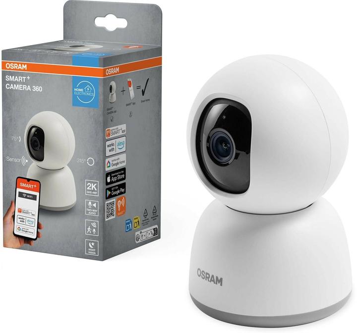Produktbild Osram SMART+ WIFI CAMERA 360 White (2560 x 1440 Pixels)