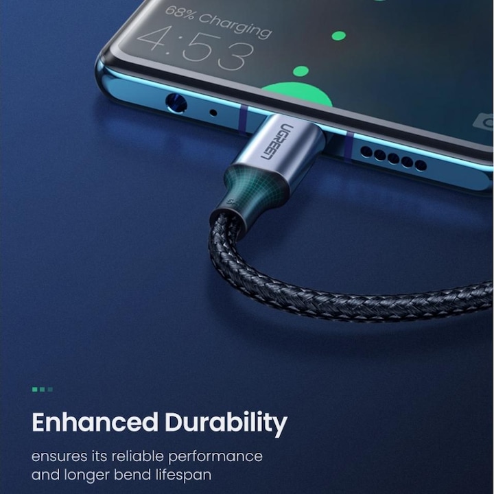 Actual product image Ugreen USB-C 2.0 to USB-C 2.0 5A Data Cable (2 m, USB 2.0)