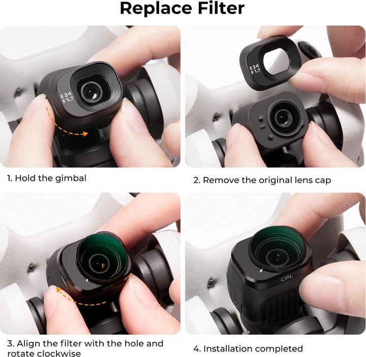 Actual product image K&F Concept 6pcs Filter Kit (Drone filters, DJI Mini 4 Pro)