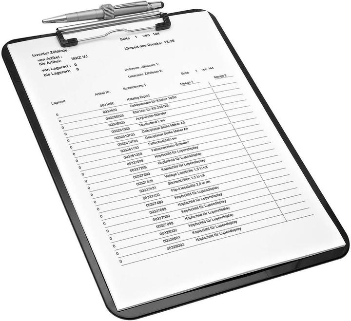Actual product image Wedo Clipboard A4 with pen holder black (22.5 x 32 cm)