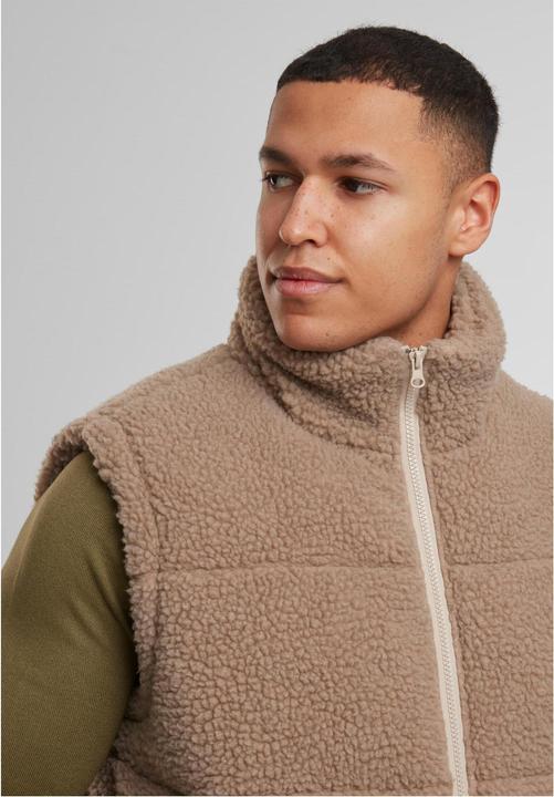 Actual product image Urban Classics Basic Teddy Puffer Vest darktaupe XL (XL)