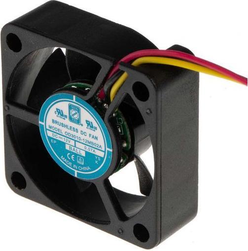Produktbild RS PRO DC fan, alarm, 30x10mm 5.61cu.m/h 12V