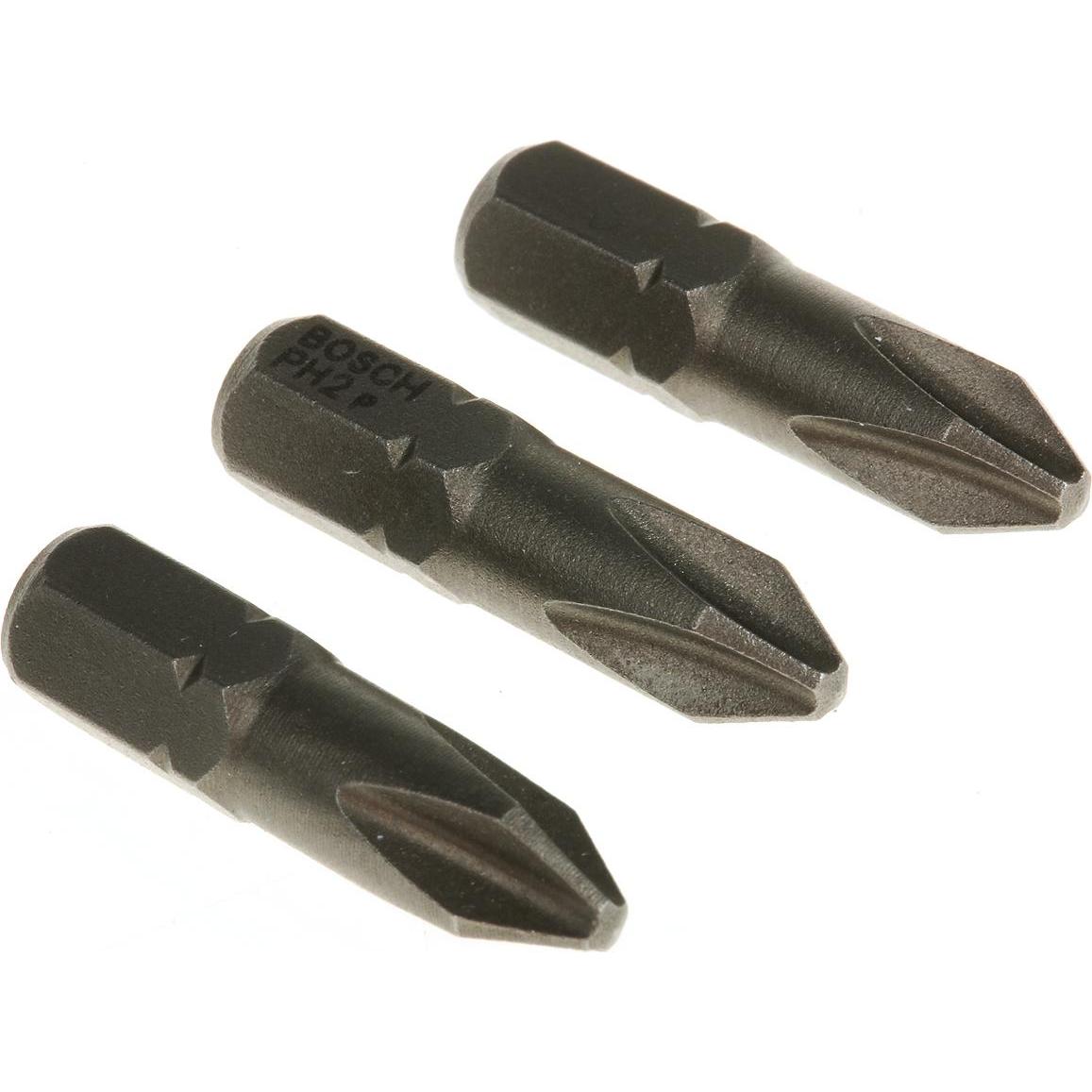 Thumbnail - Bosch Professional Zubehör, Bits, Schrauberbit Extra-Hart PH 2, 25 mm, 3er-Pack (Kreuz Phillips PH M2)