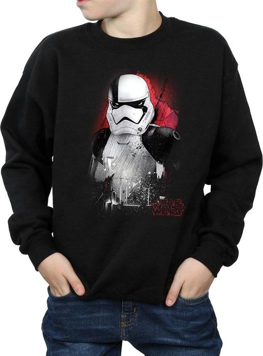 Actual product image Star Wars Boys The Last Jedi Stormtrooper Brushed Sweatshirt (128)