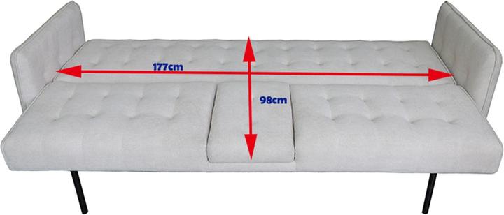 Produktbild HTI-Living Sofa mit Knopfsteppung Elouisa Grau (Ecksofa)