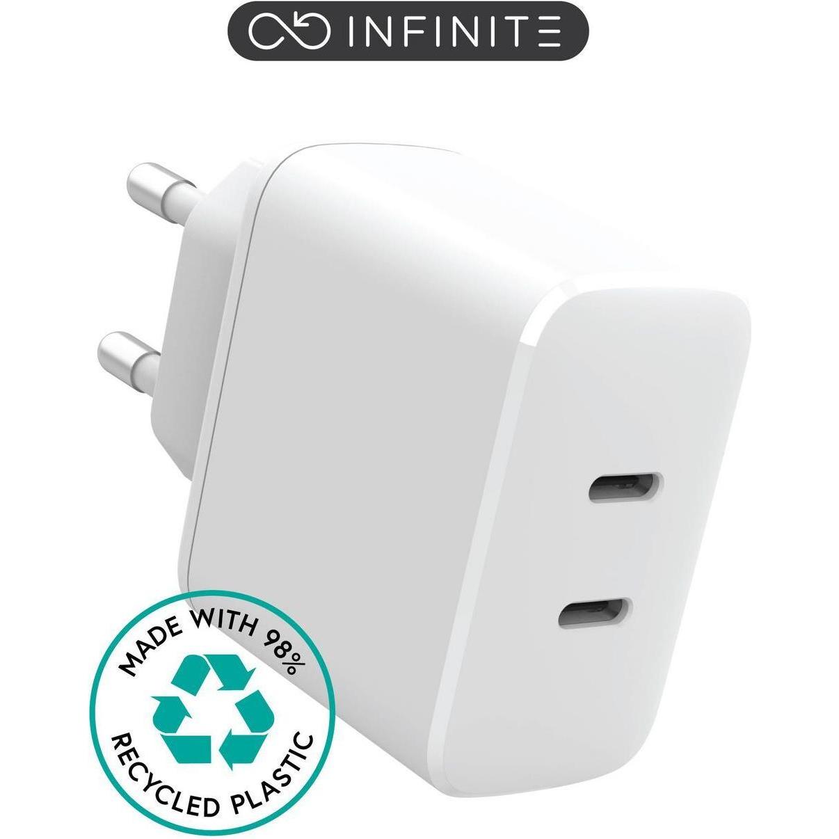 eSTUFF Caricatore INFINITE USB-C EU PD (35 W), Caricatore USB, Bianco