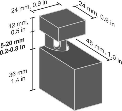 Actual product image Dolle Metal clip Cuadro adjustable 6 - 20 mm, mica, 2 pcs.