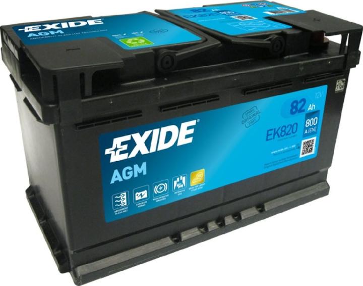 Actual product image Exide EK820 (12 V, 82 Ah, 800 A)