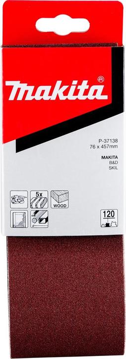 Actual product image Makita Sanding belt 76x457mm K120 (120)