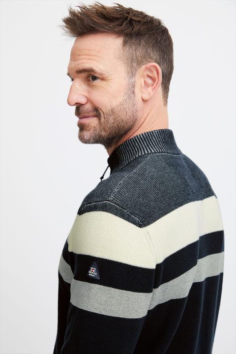Produktbild FQ1924 FQKyle stripe halfzip rib- knit 21900654 (3XL)