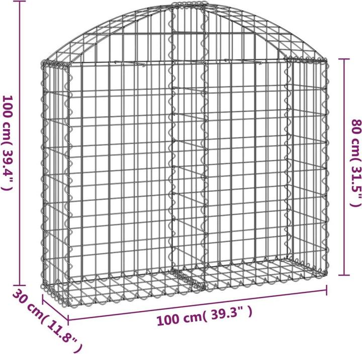 Produktbild vidaXL Gabionenkorb