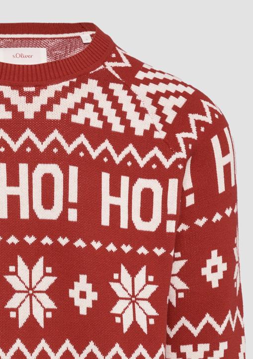 Actual product image s.Oliver Strickpullover Weihnachtspullover aus Baumwolle (M)