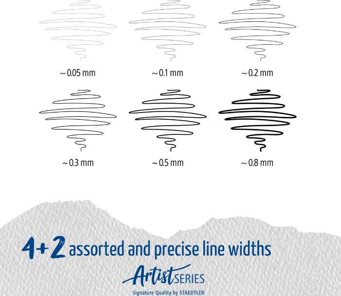 Productafbeelding Staedtler pigmentfolie 6ST Doos (Black, 6 x)