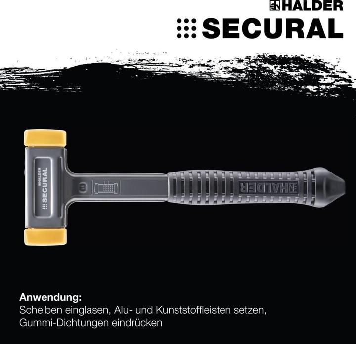 Actual product image Halder SECURAL-PLUS soft-face hammer, recoilless (680 g)