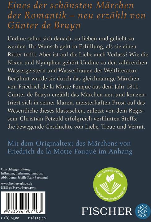 Produktbild Die neue Undine (Deutsch, Günter de Bruyn, 2023)