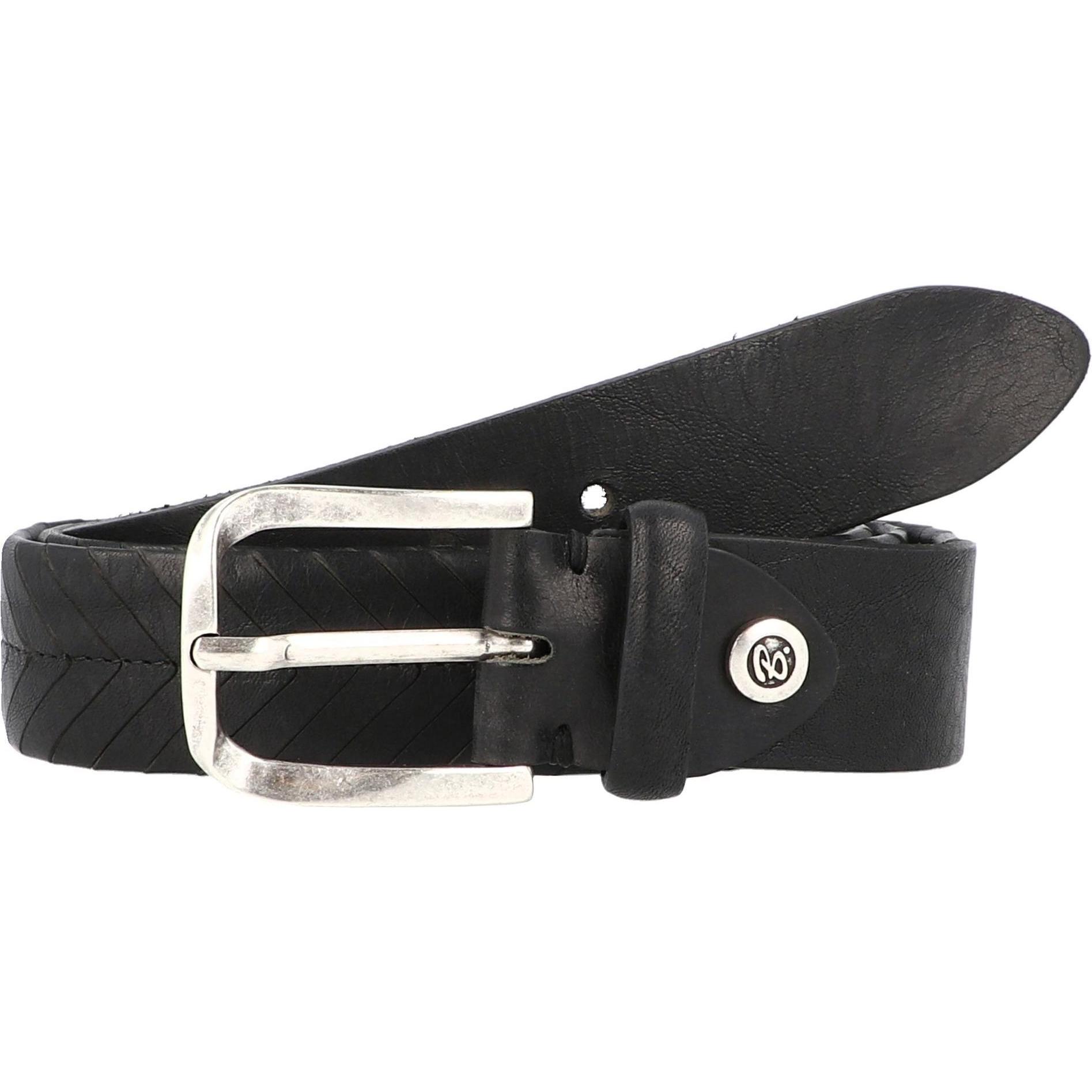 B.Belt, Herren, Gürtel, Vince Gürtel Leder, Schwarz, (90)