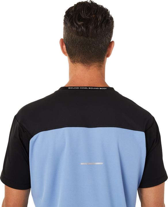 Actual product image ASICS Performance Race Ss Top Men Performance Black/Blue Harmony (S)