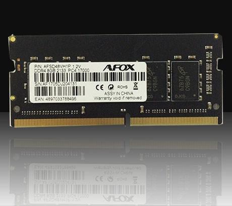 Produktbild AFOX SO-DIMM DDR4 8GB 2400MHZ AFSD48EK1P (1 x 8GB, 2400 MHz, DDR4-RAM, SO-DIMM)