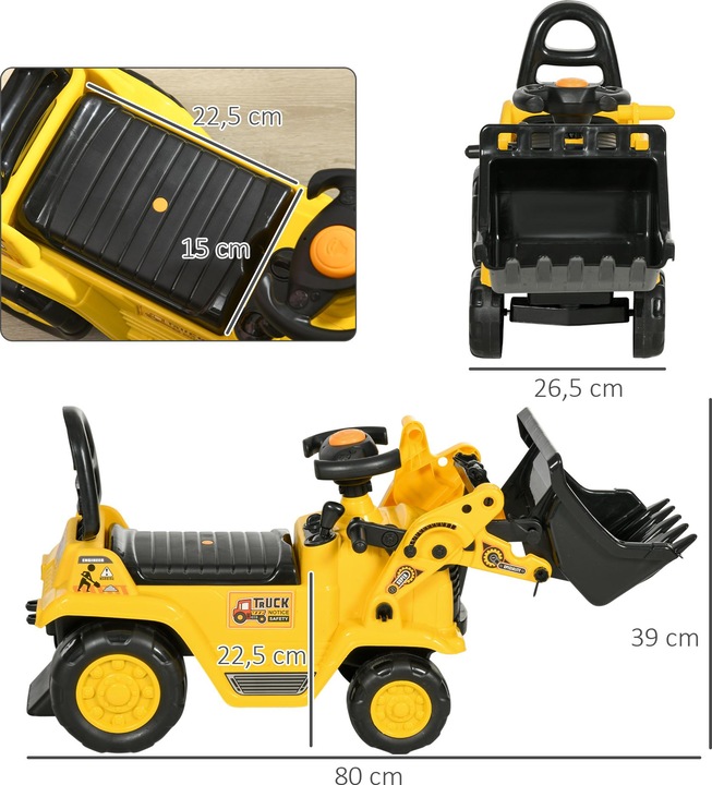 Produktbild Homcom Trettraktor mit Stauraum