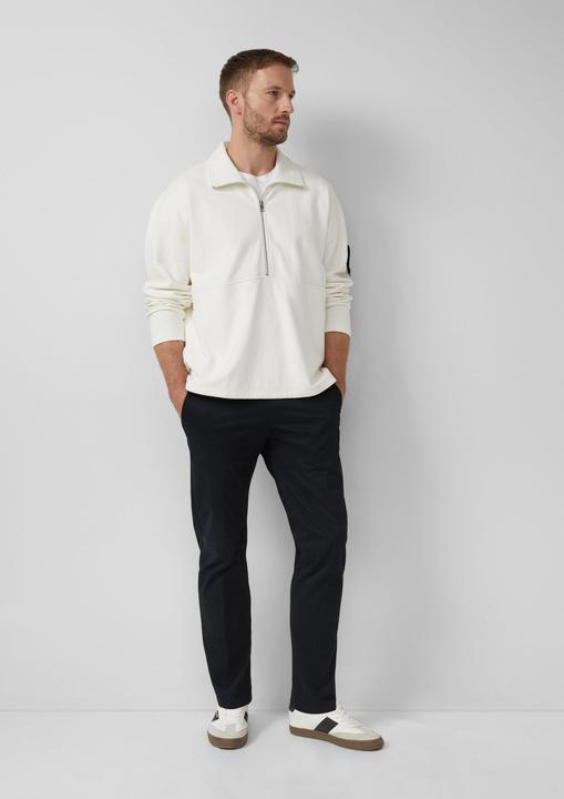 Produktbild s.Oliver Sweatshirt Softes Relaxed-Fit-Sweatshirt aus Baumwollmix mit Label-Patch (L)