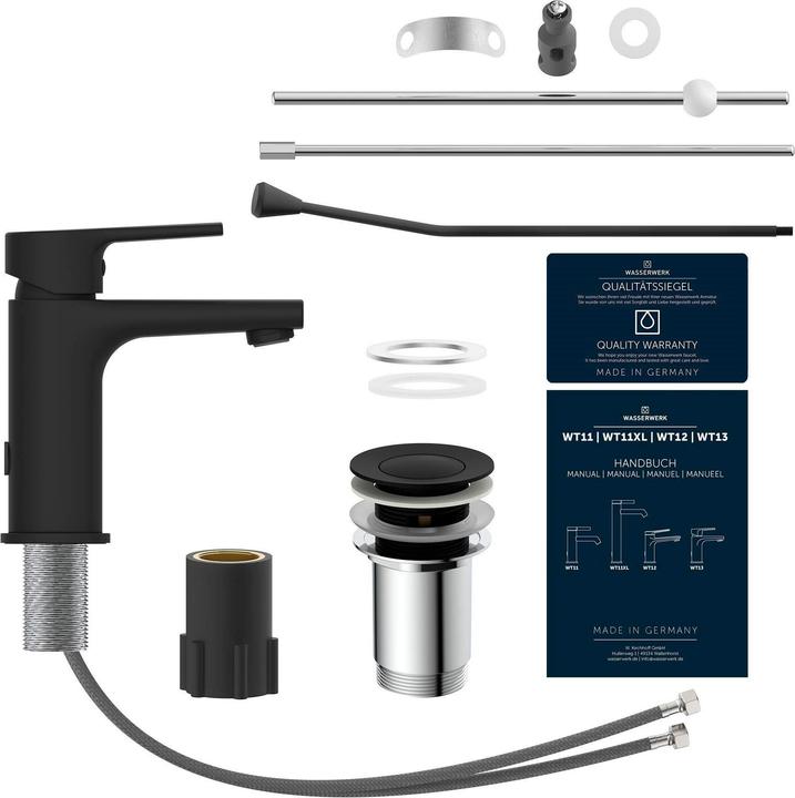 Actual product image Wasserwerk Wasserwork WT 13 Washbasin tap - Mixer tap - Black (601306)