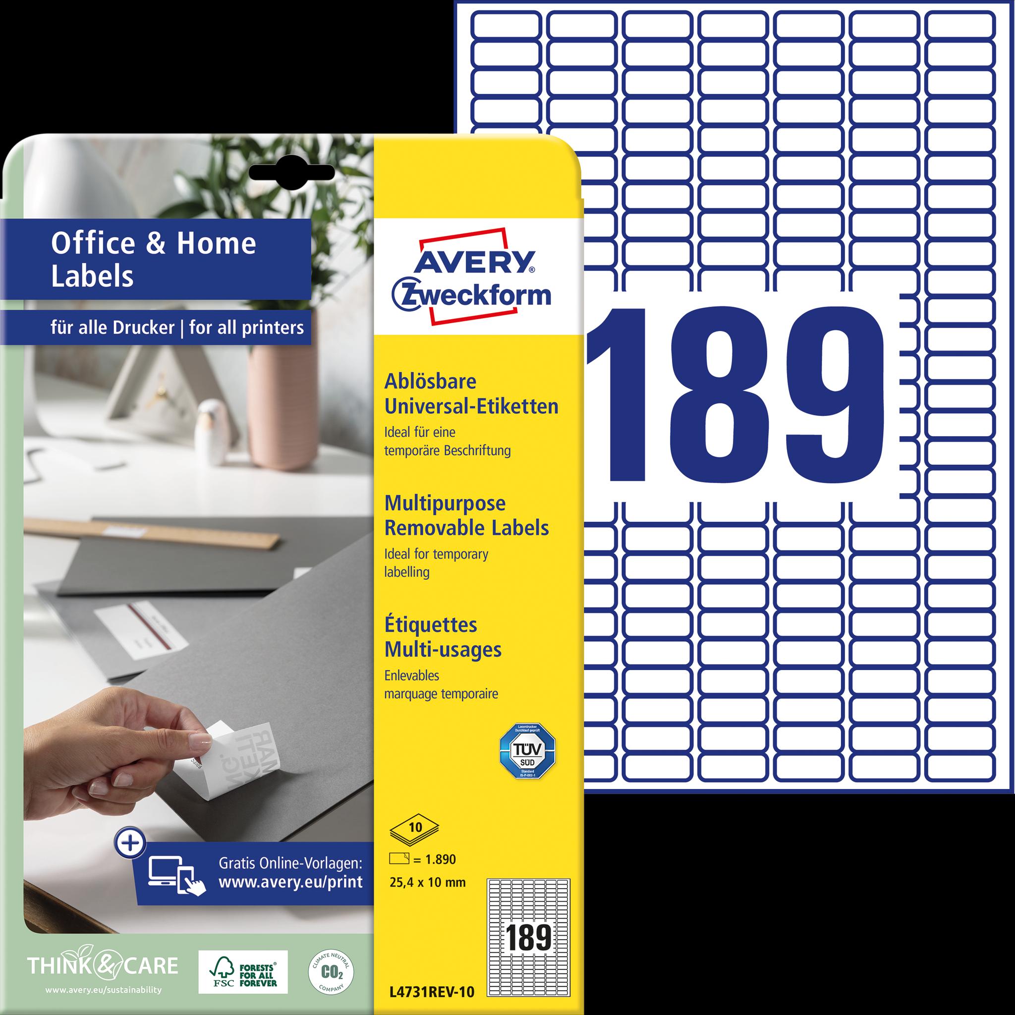 Avery, Sticker, Universal-Etiketten