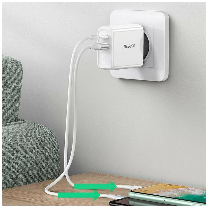Produktbild Ugreen USB-A + USB-C 36W Ladegerät (36 W)