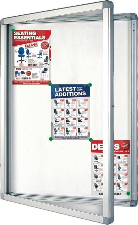 Produktbild Franken Schaukasten 75x101.1x4.5cm Aussenbereich magnetisch/beschreib.Fluegeltür (Pinnwand, 75 x 101.10 cm)