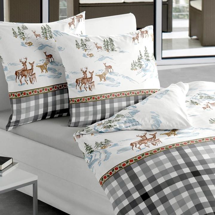 Produktbild Traumschlaf Rentiere (Bettwäsche Set, 155x220 cm + 80x80 cm)