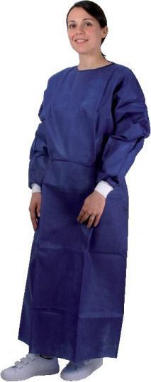 Ampri Med Comfort SMS Vlies Besucherkittel, dunkelblau - 10 Stück