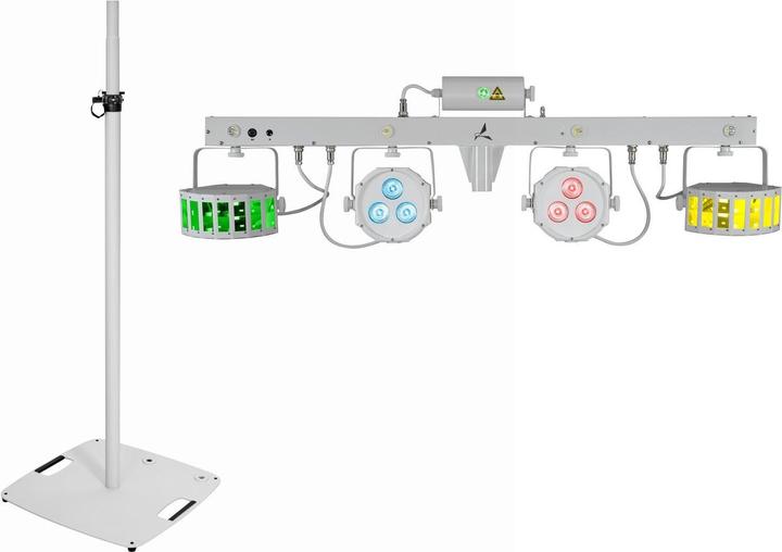 Actual product image Eurolite LED KLS Laser Bar FX light set white + BPS-3 speaker stand white