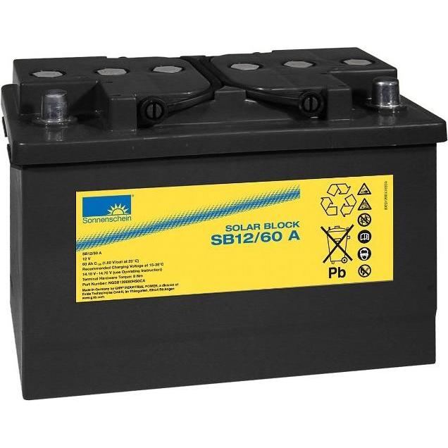 Exide, Versorgungsbatterie, Sonnenschein Solar Block SB12/60 A Blei Akku 12V, 60000mAh (12 V, 60 Ah)