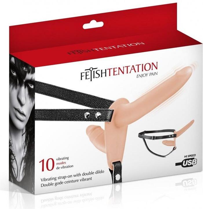Image du produit Fetish Tentation Double gode ceinture chair vibrant -