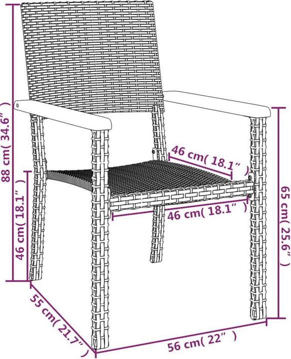 Produktbild vidaXL Garten Essgruppe