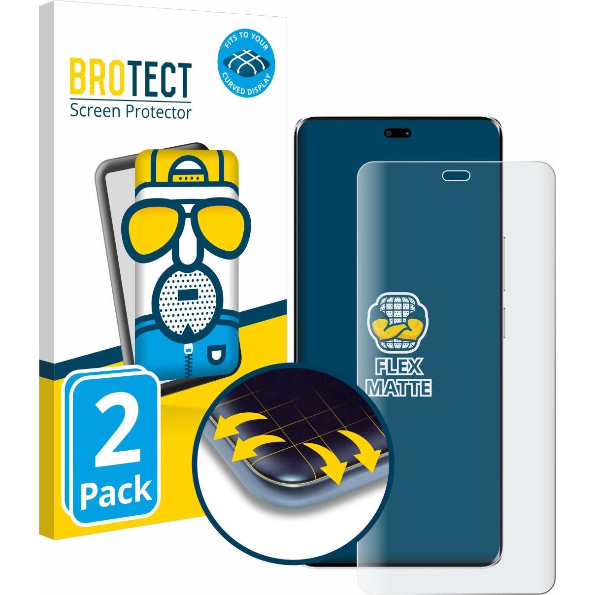 BROTECT Full-Screen Pellicola Opaca (2 pz., Honor Magic7 Lite), Pellicola protettiva smartphone, Grigio
