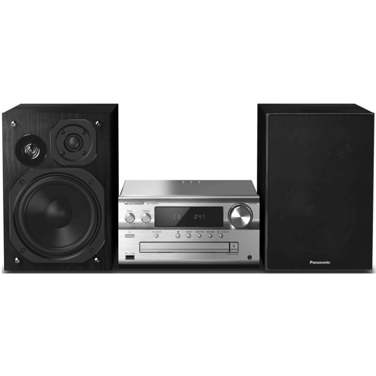Panasonic SC-PMX92 Home-Audio-Minisystem (Bluetooth, CD Player, 2x 60 W), Stereoanlage, Schwarz, Sil