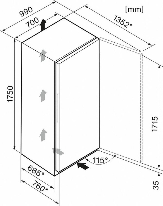 Produktbild Miele FN27474 WS (Freistehend, 320 l)